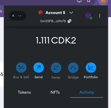 Balance of receiving account